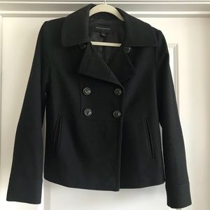 Banana Republic Short Black Pea Coat